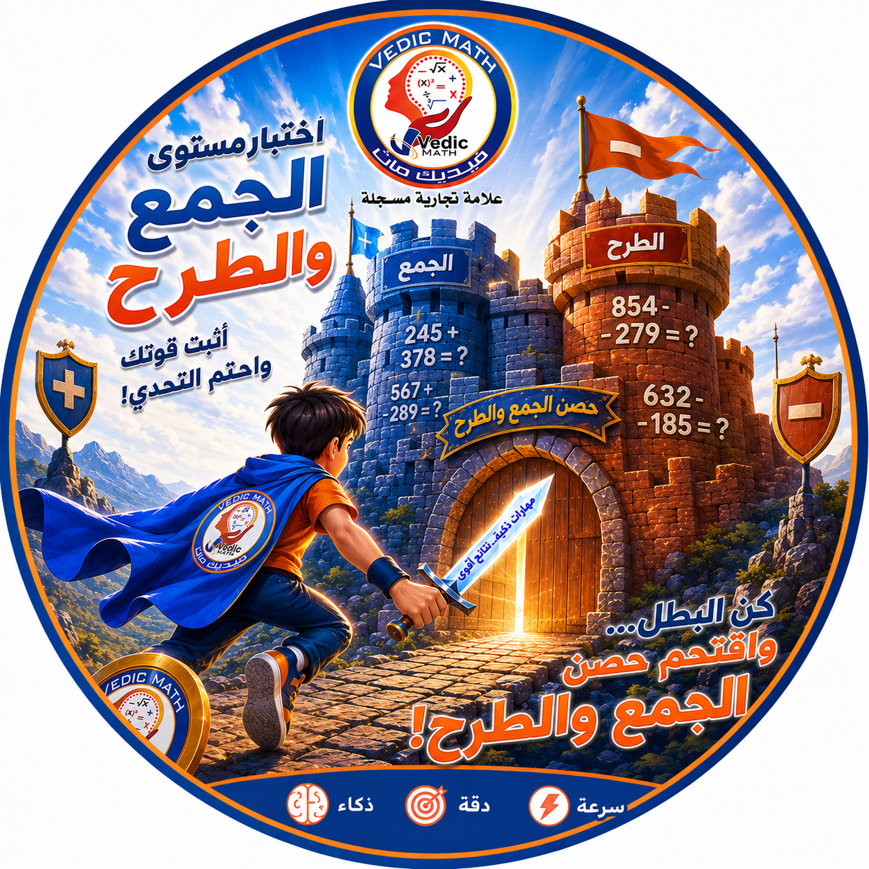 إختبار إنهاء مستوى الجمع والطرح